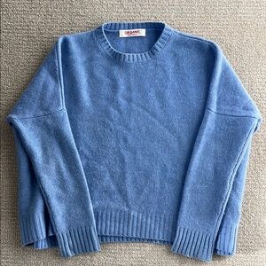 Size - XS
Color - Baby Blue 
Flaws - Some minor pilling on sleeves.